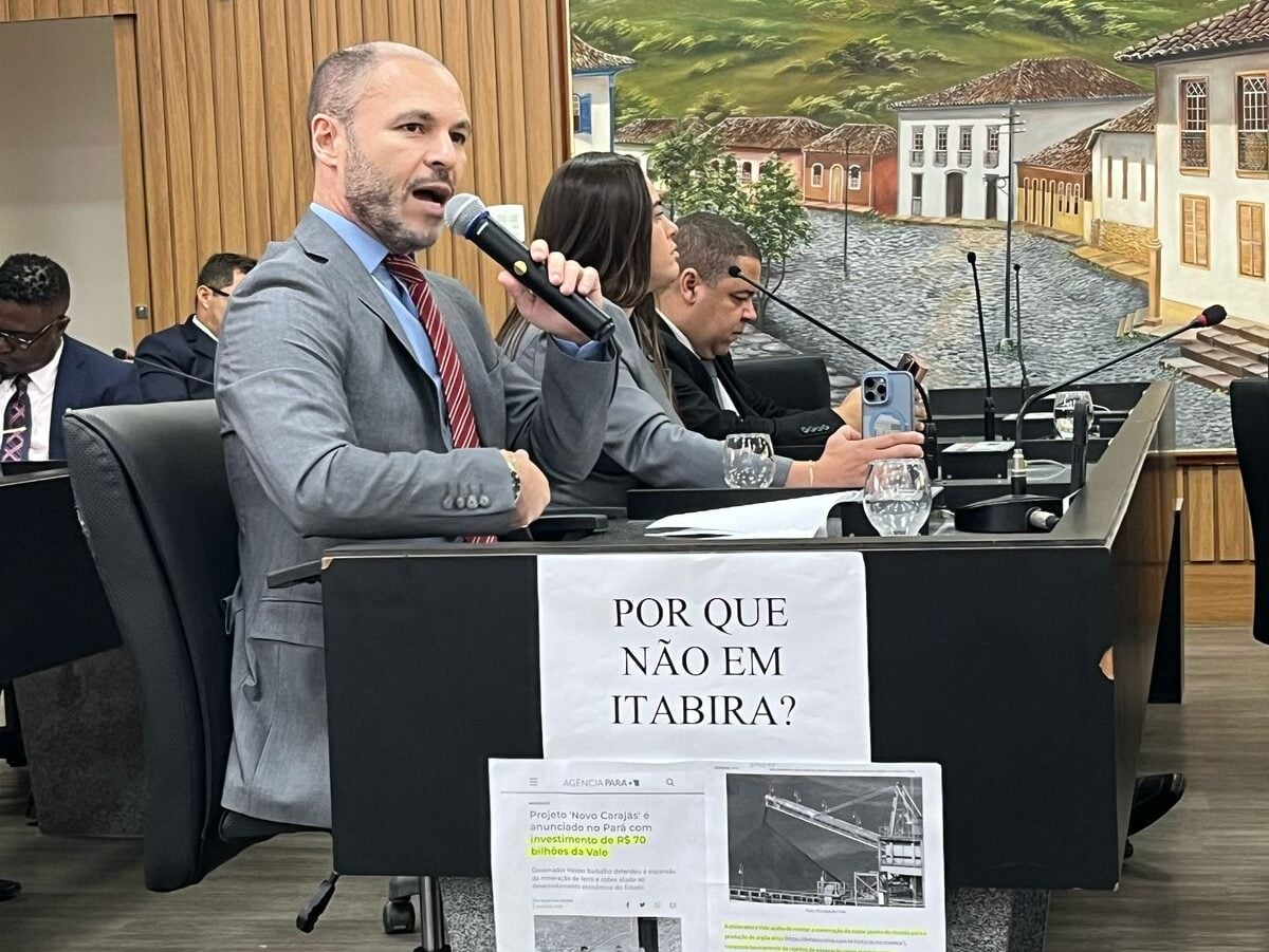 “Por que não em Itabira?”: Vereador sobe o tom contra a Vale e cobra postura do governo Zema 