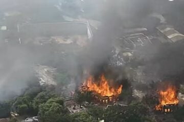 Incêndio atinge cenários da novela ‘Dona de Mim’, no Projac da Globo