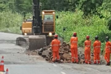 BR-381: trechos em Antônio Dias, Jaguaraçu e São Gonçalo do Rio Abaixo passam por obras nesta segunda-feira