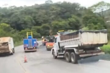 Obras na BR-381 alteram trânsito em Barão de Cocais, Governador Valadares, João Monlevade e São Gonçalo do Rio Abaixo