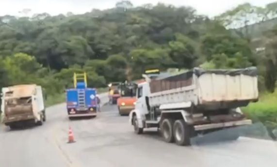Obras na BR-381 alteram trânsito em Barão de Cocais, Governador Valadares, João Monlevade e São Gonçalo do Rio Abaixo