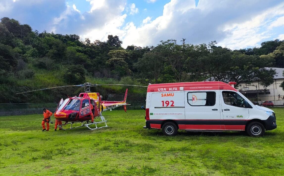 Itabira: homem sofre choque elétrico e despenca de sete metros de altura