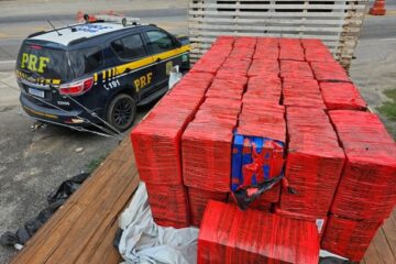 PRF apreende cerca de 1,7 tonelada de maconha na BR-381, em Jaguaraçu