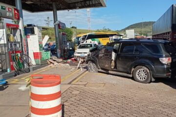 Acidente em posto de combustível deixa sete feridos na BR-381, em João Monlevade