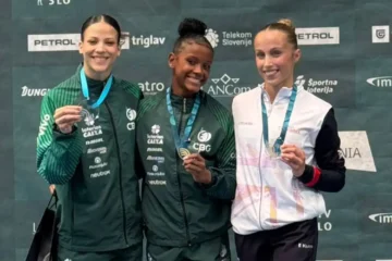 Ginástica brasileira faz dobradinhas em Mundial na Eslovênia