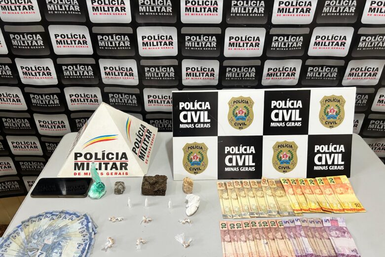 Ação da PM e Polícia Civil prende homem por tráfico, em Santa Bárbara