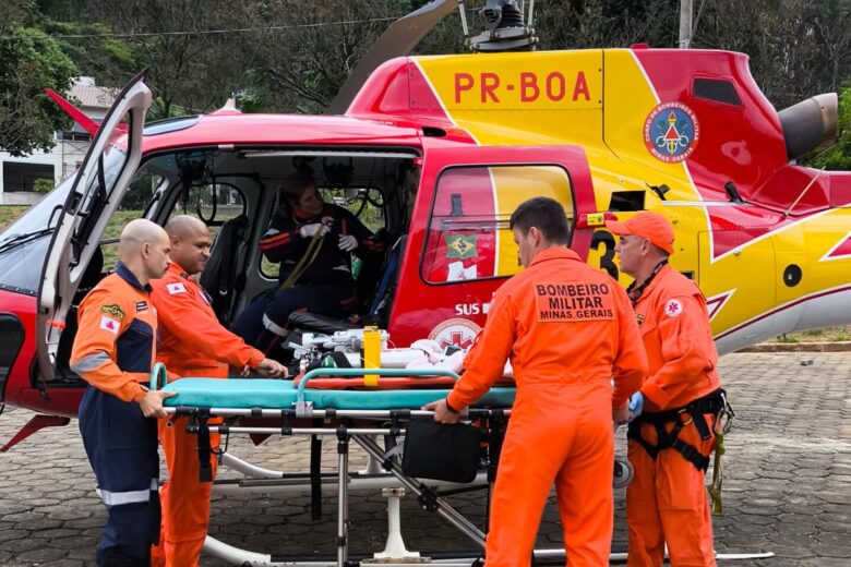Bebê de três meses em estado grave é transferido de helicóptero de João Monlevade para BH