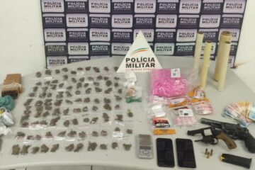 Dois homens são presos por tráfico de drogas e porte ilegal de arma em Itabira