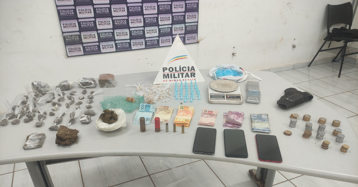 Itabira: PM prende três pessoas por tráfico e apreende drogas