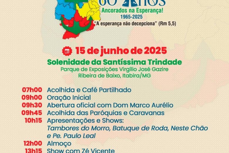 Parque de Exposições recebe a Solenidade da Santíssima Trindade neste domingo (15)