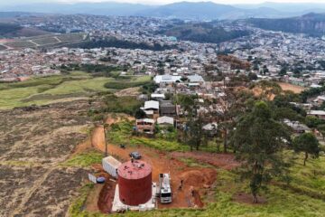 João Monlevade: o novo reservatório de água do bairro Estrela Dalva encontra-se na fase final de montagem