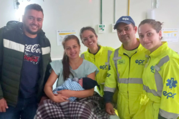 “Vou ser grato para o resto da minha vida”, diz pai, após filho nascer em ambulância da EPR Via Mineira na BR-040 em Minas Gerais