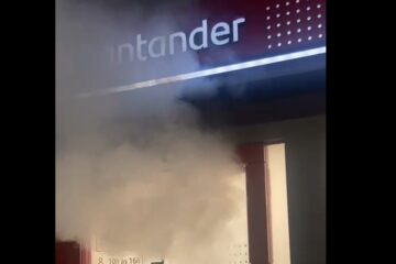 Cortina de fumaça em agência do Santander mobiliza Bombeiros e PM em Itabira
