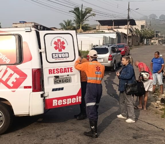 Motociclista sofre fratura exposta após colisão no bairro Metalúrgico, em João Monlevade