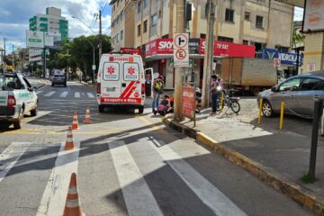 João Monlevade: batida entre motos deixa homem com suspeita de fratura na perna