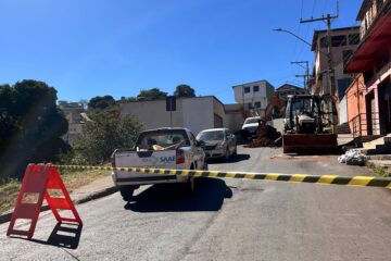 Manutenção do SAAE interdita trecho da rua das Margaridas, no bairro São Pedro