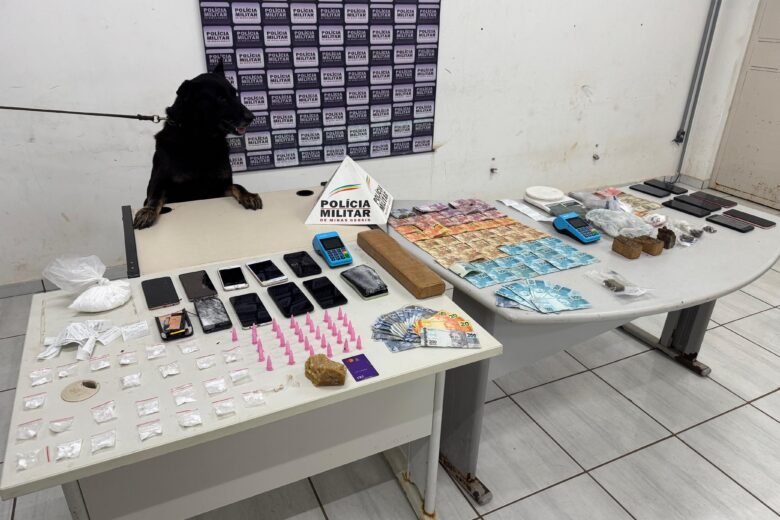 Polícia Militar prende quatro pessoas por tráfico de drogas em Itabira