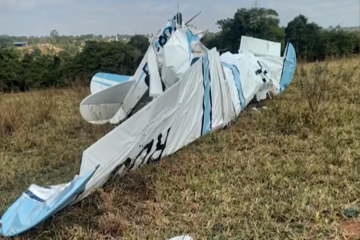 Instrutor e aluno morrem em queda de avião em São José do Rio Preto