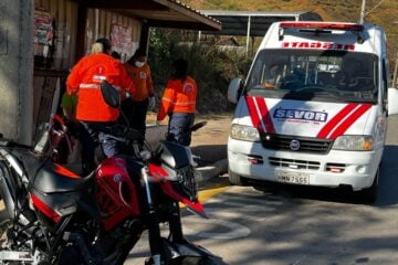 Duas pessoas se ferem em acidente de motocicleta, em João Monlevade