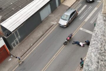 Motociclista atropela criança em faixa de pedestres e é agredida pelo pai do menino, em Itabira