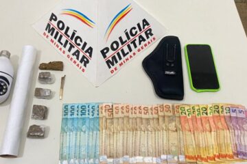 Polícia Militar apreende drogas e dinheiro em operação no Morro da Água Quente, em Catas Altas