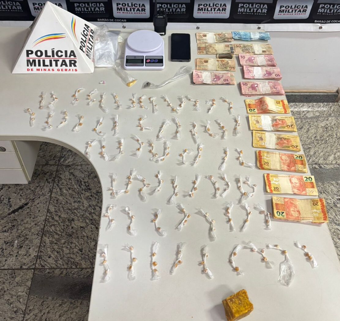 Homem é preso por tráfico de drogas em Barão de Cocais