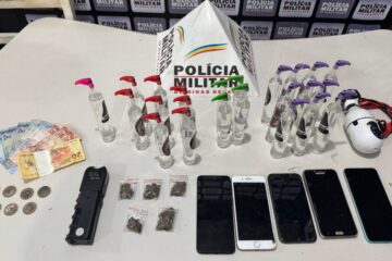 Polícia Militar prende quatro envolvidos com tráfico de drogas em Itabira
