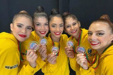 Ginástica rítmica: Brasil leva ouro inédito na Copa do Mundo, em Milão