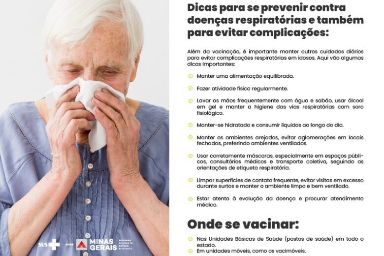 Sete em cada 10 mortes por doenças respiratórias em Minas são de idosos