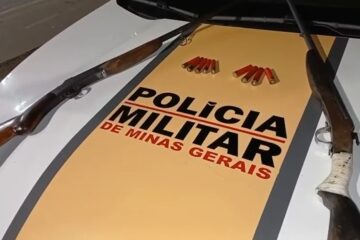 João Monlevade: fuga de moto termina em prisão com armas