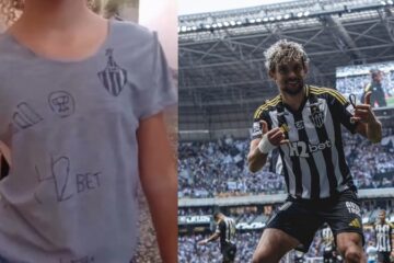 Atração na Arena MRV: Instituto Galo homenageará torcedora mirim que fez camisa com o nome de Scarpa, neste dia de clássico