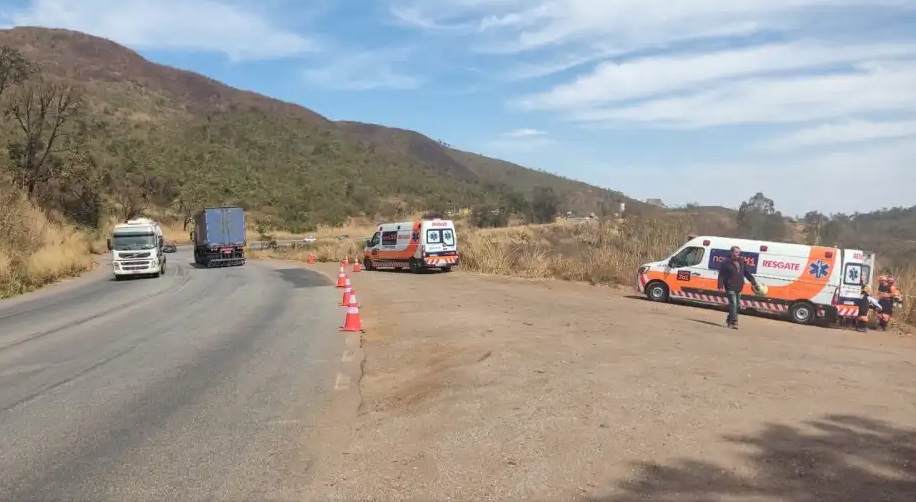 Motociclista morre em acidente no trevo de Caeté, na BR-381