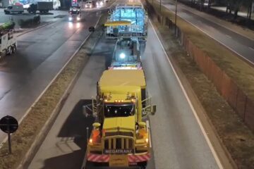 Primeiro dia de transporte de carga de 594 toneladas é concluído sem incidentes na BR-040