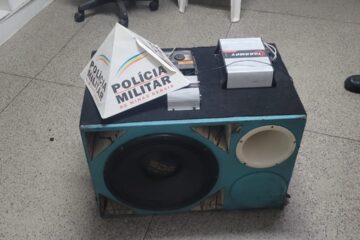 Polícia Militar apreende caixa de som por perturbação do sossego em Itabira