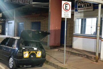 Polícia Militar apreende veículo e som automotivo por perturbação do sossego em Itabira