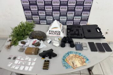 Quatro homens são presos por tráfico de drogas e porte ilegal de arma em Itabira
