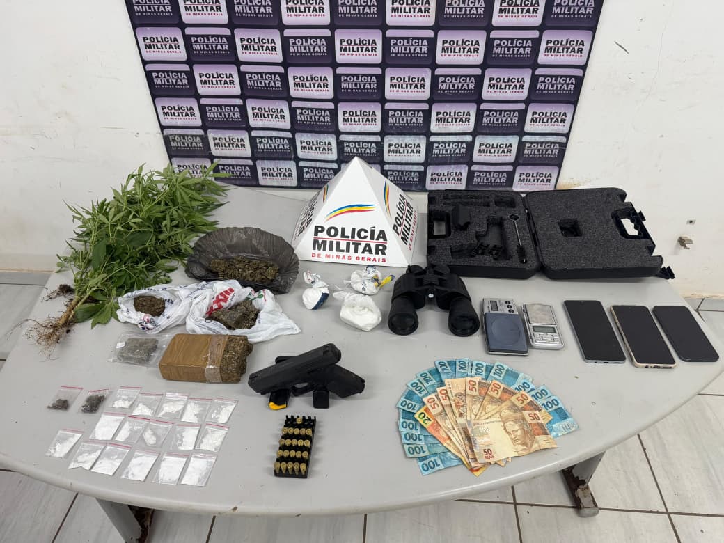 Quatro homens são presos por tráfico de drogas e porte ilegal de arma em Itabira