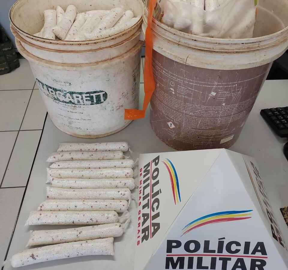 Três homens são presos por garimpo ilegal e posse de explosivos em Itabira