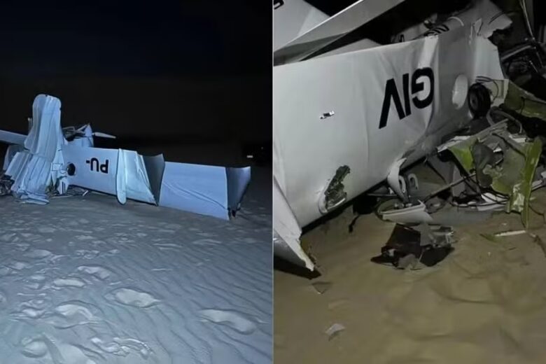 Avião cai nos Lençóis Maranhenses e deixa duas pessoas mortas
