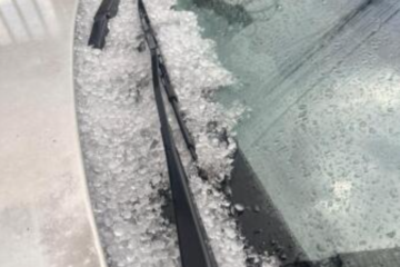Raposos, na região metropolitana, registra chuva de granizo neste sábado