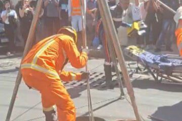 Jovem com tornozeleira eletrônica é resgatado de bueiro no bairro Santa Efigênia, em BH