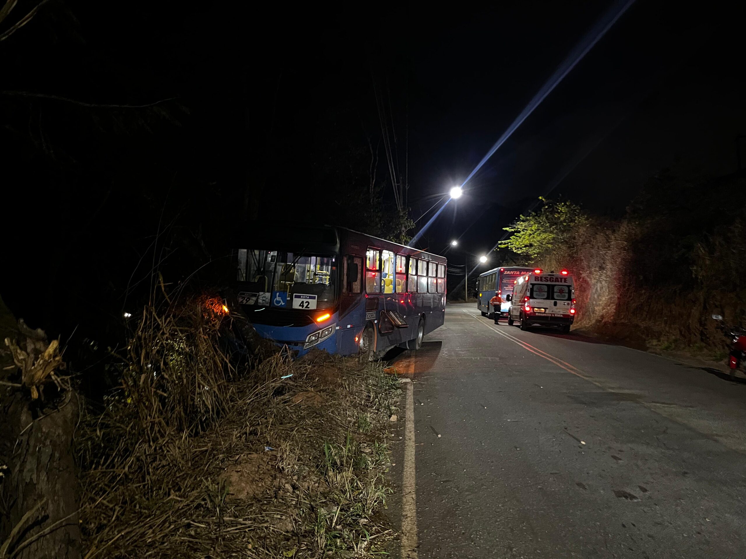 Ônibus escolar colide com árvore e acidente em João Monlevade