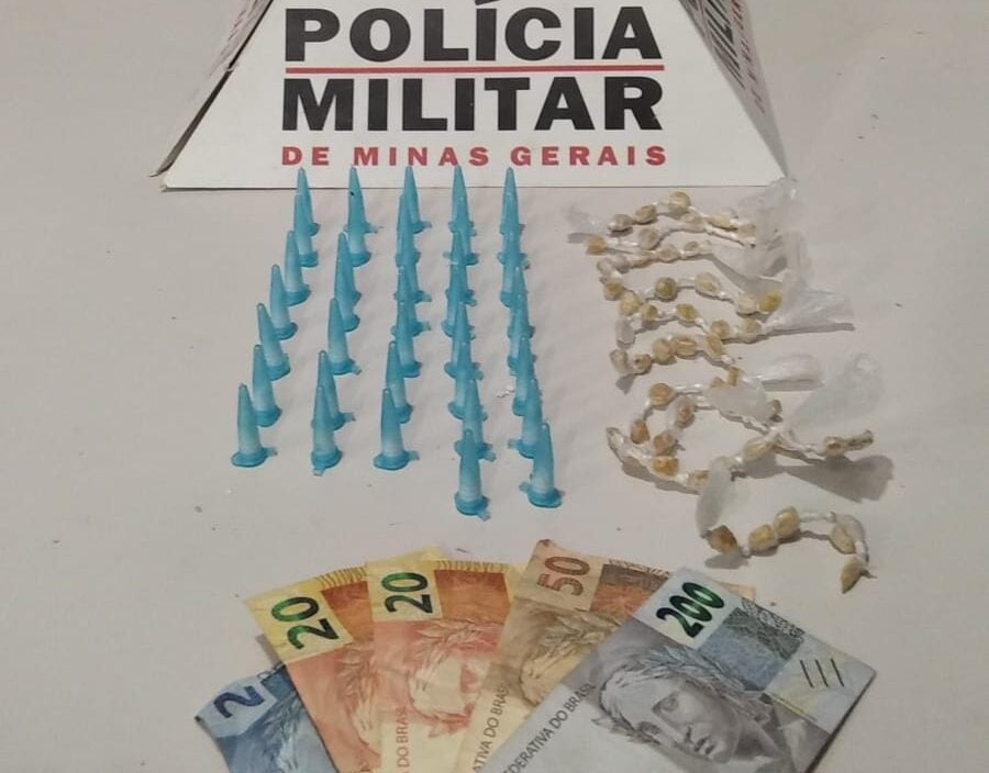 Polícia Militar prende jovem por tráfico e apreende cocaína e crack em Itabira