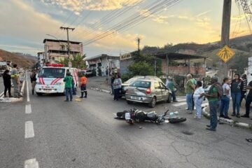 Colisão entre veículos deixa duas pessoas feridas no bairro Loanda, em João Monlevade