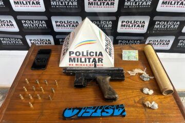 Polícia Militar prende homem por tráfico de drogas e apreende submetralhadora em Barão de Cocais