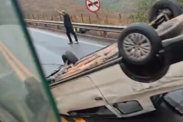 Chuva causa série de acidentes e complica o trânsito na BR-381 entre João Monlevade e Caeté