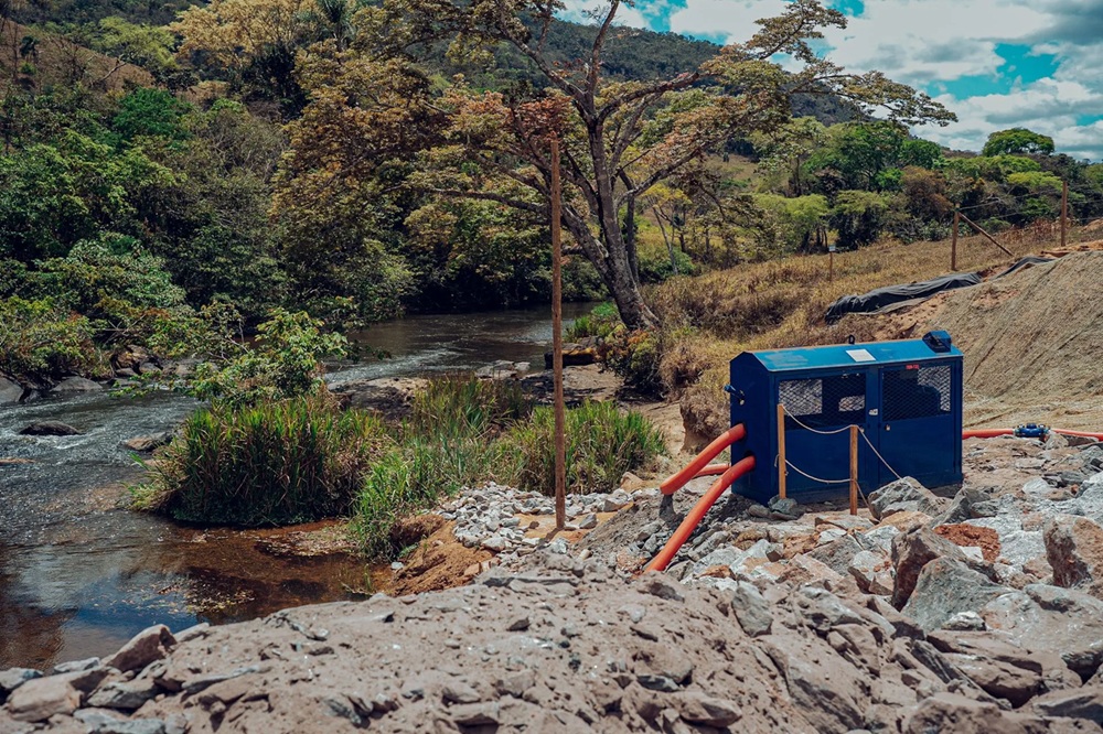 Confira como estão as obras de captação de água no rio Tanque em Itabira