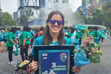 Larissa Quintão conquista o terceiro lugar na Bimbo Global Race, no México