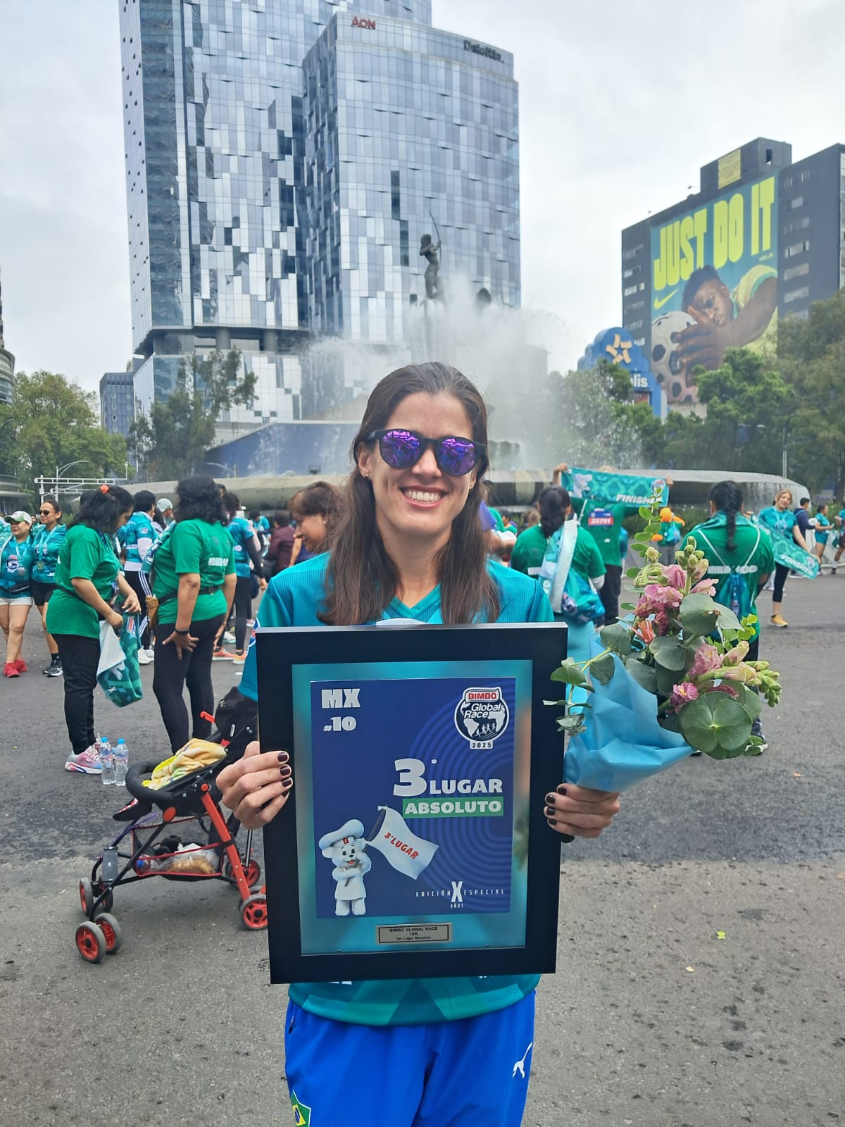 Larissa Quintão conquista o terceiro lugar na Bimbo Global Race, no México