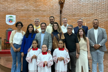 Prefeito e primeira-dama participam de missa pelos 177 anos de Itabira e destacam fé e otimismo com o futuro da cidade